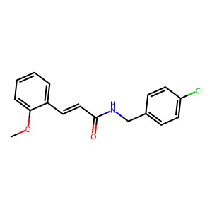(E)-N-[(4-chlorophenyl)methyl]-3-(2-methoxyphenyl)prop-2-enamide structure