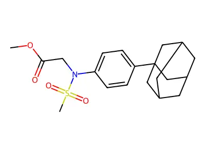 Methyl [4-(1-adamantyl)(methylsulfonyl)anilino]acetate structure