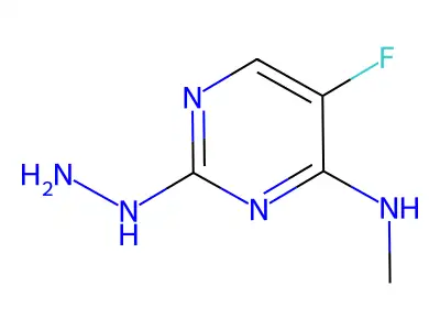 5-fluoro-2-hydrazinyl-N-methylpyrimidin-4-amine structure