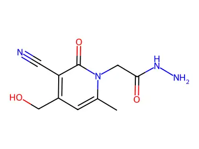 2-[3-Cyano-4-(hydroxymethyl)-6-methyl-2-oxopyridin-1-yl]acetohydrazide structure