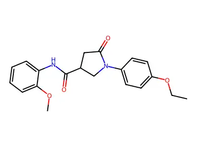 1-(4-ethoxyphenyl)-N-(2-methoxyphenyl)-5-oxopyrrolidine-3-carboxamide structure