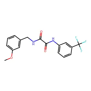 N-[(3-methoxyphenyl)methyl]-N'-[3-(trifluoromethyl)phenyl]oxamide structure