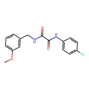 N-(4-fluorophenyl)-N'-(3-methoxybenzyl)ethanediamide structure
