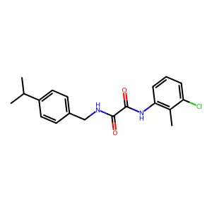 N'-(3-chloro-2-methylphenyl)-N-[(4-propan-2-ylphenyl)methyl]oxamide structure