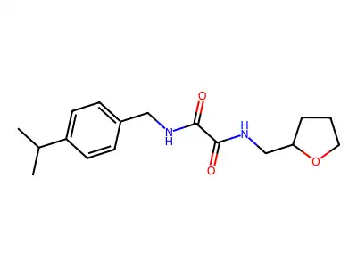 N-(oxolan-2-ylmethyl)-N'-[(4-propan-2-ylphenyl)methyl]oxamide structure
