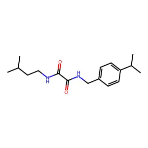 N-(3-methylbutyl)-N'-[(4-propan-2-ylphenyl)methyl]oxamide structure