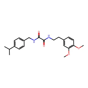N-[2-(3,4-dimethoxyphenyl)ethyl]-N'-[(4-propan-2-ylphenyl)methyl]oxamide structure