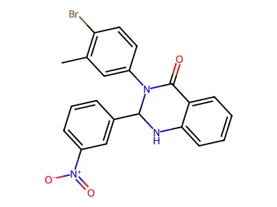 3-(4-Bromo-3-methylphenyl)-2-(3-nitrophenyl)-1,2-dihydroquinazolin-4-one structure