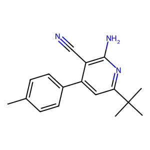2-Amino-6-tert-butyl-4-(4-methylphenyl)pyridine-3-carbonitrile structure