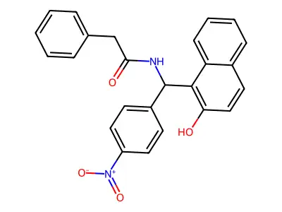 N-[(2-Hydroxynaphthalen-1-yl)(4-nitrophenyl)methyl]-2-phenylacetamide structure