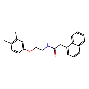 N-[2-(3,4-dimethylphenoxy)ethyl]-2-naphthalen-1-ylacetamide structure