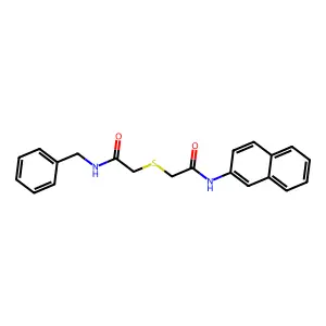 2-(Benzylcarbamoyl-methylsulfanyl)-N-naphthalen-2-yl-acetamide structure