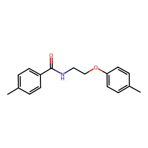 4-methyl-N-[2-(4-methylphenoxy)ethyl]benzamide structure
