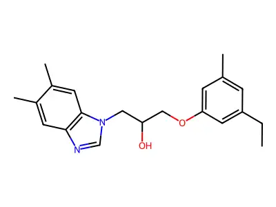1-(5,6-Dimethyl-1H-benzimidazol-1-yl)-3-(3-ethyl-5-methylphenoxy)propan-2-ol structure