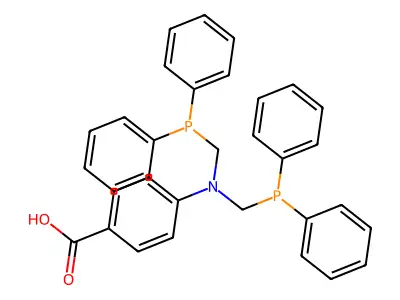 Benzoic acid, 4-[bis[(diphenylphosphino)methyl]amino]- structure