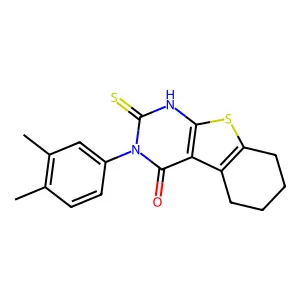 4-(3,4-Dimethylphenyl)-5-sulfanyl-8-thia-4,6-diazatricyclo[7.4.0.0,2,7]trideca-1(9),2(7),5-trien-3-one structure