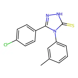 5-(4-chlorophenyl)-4-(3-methylphenyl)-4H-1,2,4-triazole-3-thiol structure
