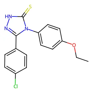 5-(4-chlorophenyl)-4-(4-ethoxyphenyl)-4H-1,2,4-triazole-3-thiol structure