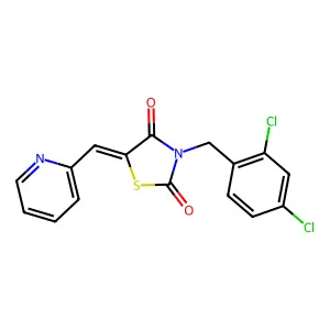 3-(2,4-Dichlorobenzyl)-5-(2-pyridinylmethylene)-1,3-thiazolidine-2,4-dione structure