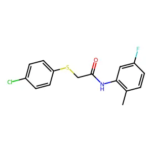 2-(4-chlorophenyl)sulfanyl-N-(5-fluoro-2-methylphenyl)acetamide structure