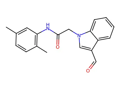 N-(2,5-Dimethylphenyl)-2-(3-formyl-1H-indol-1-yl)acetamide structure