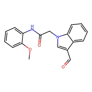 2-(3-Formyl-1H-indol-1-yl)-N-(2-methoxyphenyl)acetamide structure