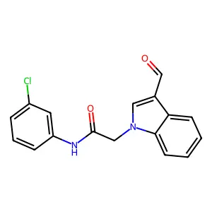 N-(3-Chlorophenyl)-2-(3-formyl-1H-indol-1-yl)acetamide structure