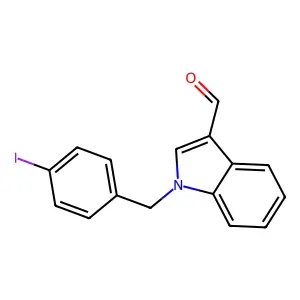 1-[(4-Iodophenyl)methyl]indole-3-carbaldehyde structure