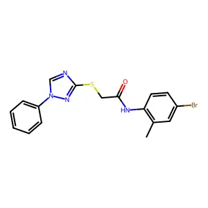 N-(4-bromo-2-methylphenyl)-2-[(1-phenyl-1,2,4-triazol-3-yl)sulfanyl]acetamide structure