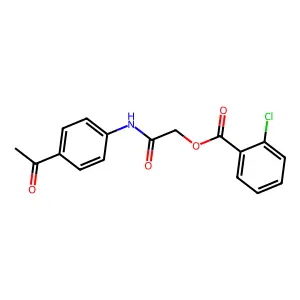 [2-(4-Acetylanilino)-2-oxoethyl] 2-chlorobenzoate structure