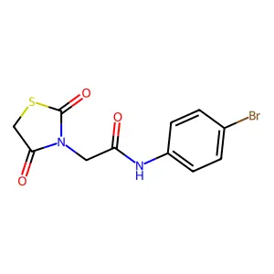 N-(4-bromophenyl)-2-(2,4-dioxo-1,3-thiazolidin-3-yl)acetamide structure