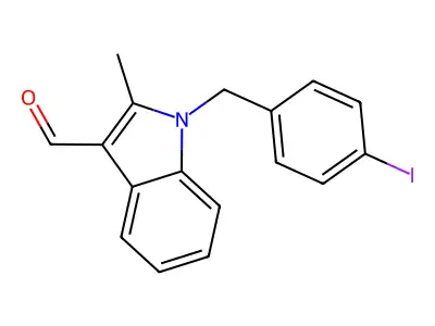 1-[(4-Iodophenyl)methyl]-2-methylindole-3-carbaldehyde structure