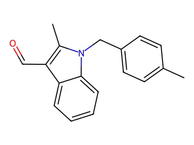2-Methyl-1-[(4-methylphenyl)methyl]indole-3-carbaldehyde structure