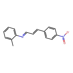 N-(2-methylphenyl)-3-(4-nitrophenyl)prop-2-en-1-imine structure