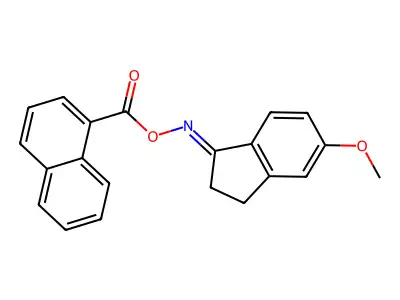 [(E)-(5-methoxy-2,3-dihydroinden-1-ylidene)amino] naphthalene-1-carboxylate structure