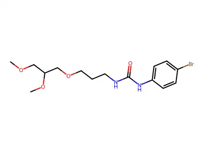 N-(4-bromophenyl)-N'-[3-(2,3-dimethoxypropoxy)propyl]urea structure