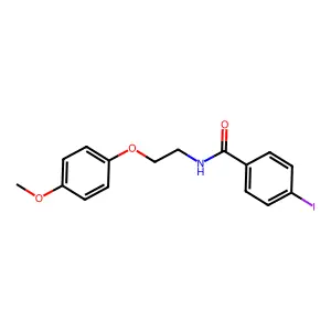 4-iodo-N-[2-(4-methoxyphenoxy)ethyl]benzamide structure
