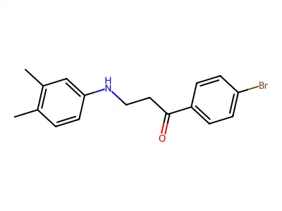 1-(4-Bromophenyl)-3-(3,4-dimethylanilino)-1-propanone structure