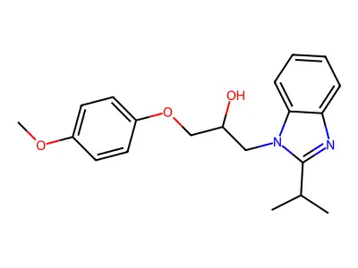 1-(4-Methoxyphenoxy)-3-(2-propan-2-ylbenzimidazol-1-yl)propan-2-ol structure