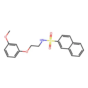 N-[2-(3-methoxyphenoxy)ethyl]naphthalene-2-sulfonamide structure