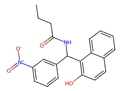 N-[(2-hydroxynaphthalen-1-yl)-(3-nitrophenyl)methyl]butanamide structure