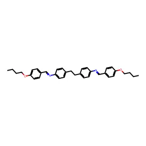 Benzenamine, 4,4'-(1,2-ethanediyl)bis[N-[(4-butoxyphenyl)methylene]- structure