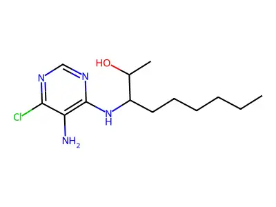 3-[(5-Amino-6-chloropyrimidin-4-yl)amino]nonan-2-ol structure