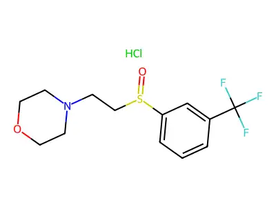Morpholine, 4-(2-((3-(trifluoromethyl)phenyl)sulfinyl)ethyl)-, hydrochloride structure