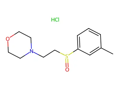 Morpholine, 4-(2-((3-methylphenyl)sulfinyl)ethyl)-, hydrochloride structure