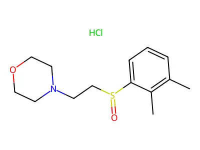 Morpholine, 4-(2-((2,3-dimethylphenyl)sulfinyl)ethyl)-, hydrochloride structure