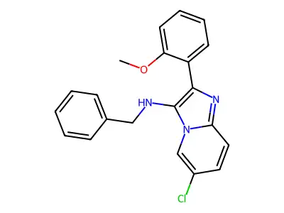 N-benzyl-6-chloro-2-(2-methoxyphenyl)imidazo[1,2-a]pyridin-3-amine structure