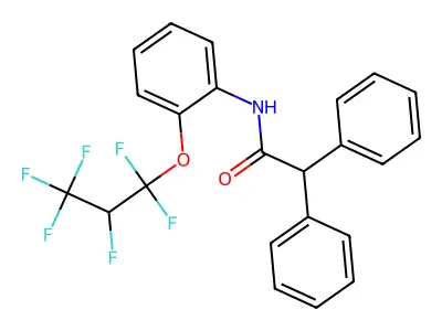 N-[2-(1,1,2,3,3,3-hexafluoropropoxy)phenyl]-2,2-diphenylacetamide structure