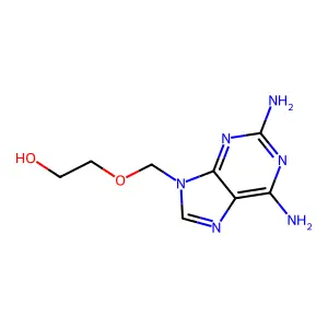 2,6-Diamino-9-(2-hydroxyethoxymethyl)purine structure