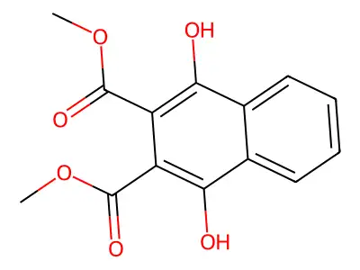 2,3-Naphthalenedicarboxylic acid, 1,4-dihydroxy-, dimethyl ester structure